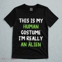 This Is My Human Costume Im Really An Alien Lazy Costume T-Shirt thumb 5