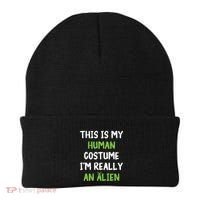 This Is My Human Costume Im Really An Alien Lazy Costume Beanie thumb 0