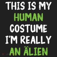 This Is My Human Costume Im Really An Alien Lazy Costume Golf Towel thumb 3