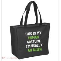 This Is My Human Costume Im Really An Alien Lazy Costume Tote Bag thumb 2