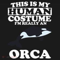 This Is My Human Costume I'm Really An Orca Whale Backpack thumb 2