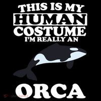 This Is My Human Costume I'm Really An Orca Whale Ornament thumb 1
