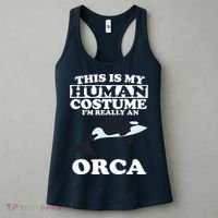 This Is My Human Costume I'm Really An Orca Whale Women's Tank Top thumb 3