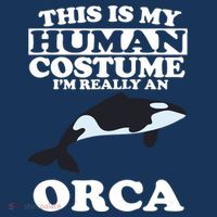 This Is My Human Costume I'm Really An Orca Whale Baby Bodysuit thumb 2