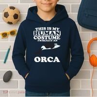 This Is My Human Costume I'm Really An Orca Whale Kids Hoodie thumb 2