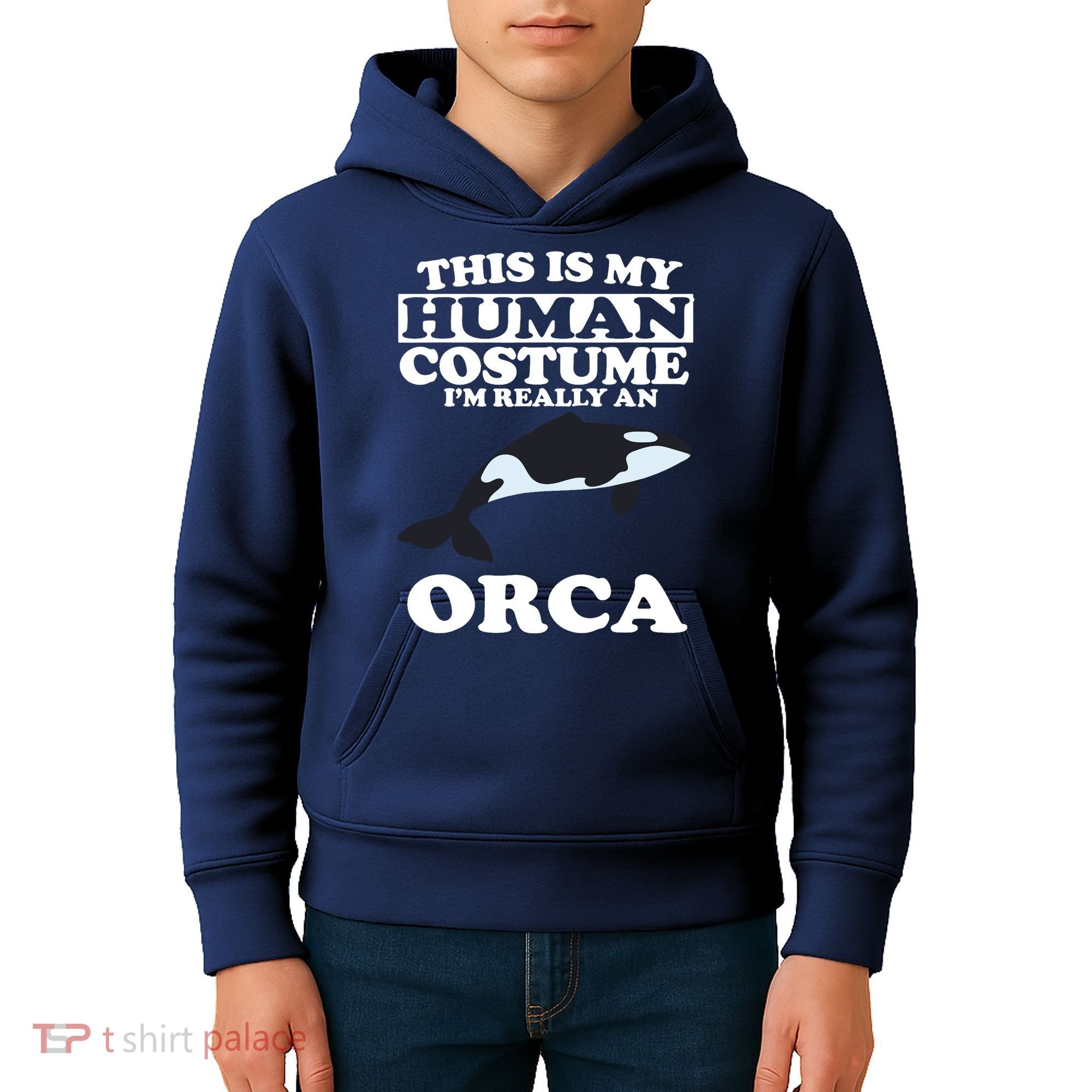 This Is My Human Costume I'm Really An Orca Whale Kids Hoodie