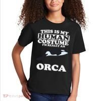 This Is My Human Costume I'm Really An Orca Whale Kids T-Shirt thumb 2