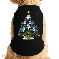 This Is My Christmas Pajama Shirt Funny Christmas Shark Tree Doggie Tank thumb 0