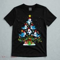 This Is My Christmas Pajama Shirt Funny Christmas Shark Tree T-Shirt thumb 5
