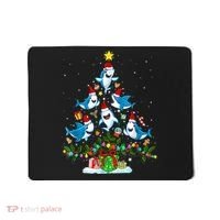 This Is My Christmas Pajama Shirt Funny Christmas Shark Tree Mousepad thumb 0