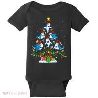 This Is My Christmas Pajama Shirt Funny Christmas Shark Tree Baby Bodysuit thumb 0