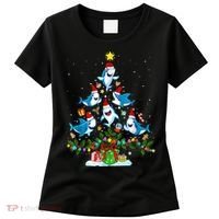 This Is My Christmas Pajama Shirt Funny Christmas Shark Tree Women's T-Shirt thumb 0