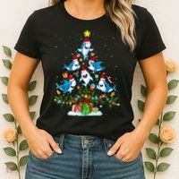 This Is My Christmas Pajama Shirt Funny Christmas Shark Tree Women's T-Shirt thumb 2
