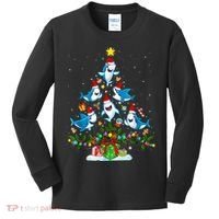 This Is My Christmas Pajama Shirt Funny Christmas Shark Tree Kids Long Sleeve Shirt thumb 0