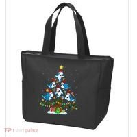 This Is My Christmas Pajama Shirt Funny Christmas Shark Tree Tote Bag thumb 3