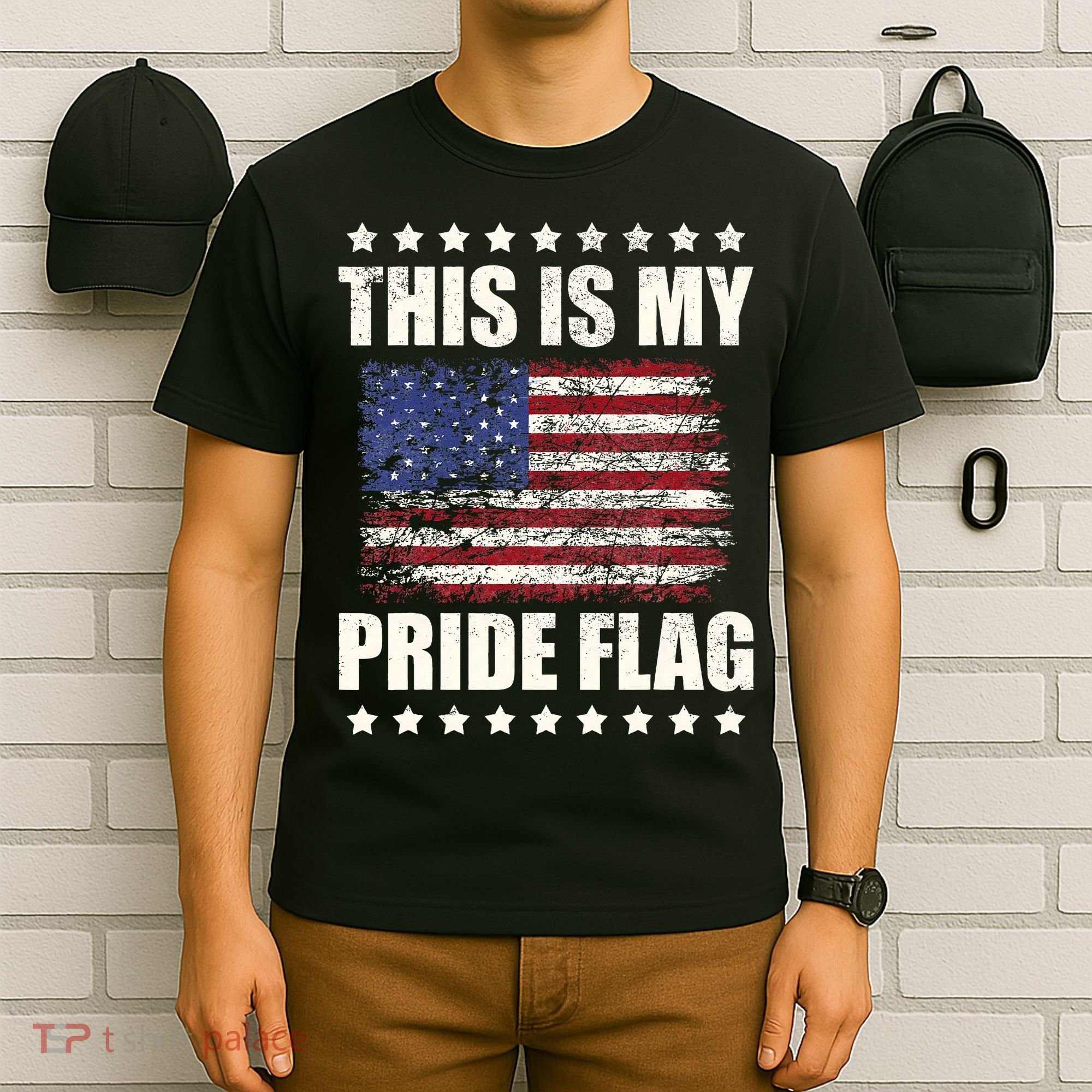 This Is My Pride Flag USA American 4th of July Patriotic T-Shirt