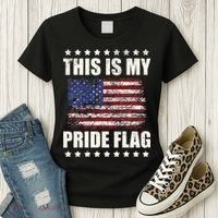 This Is My Pride Flag USA American 4th of July Patriotic Women's T-Shirt thumb 3