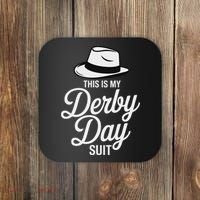 This Is My Derby Day Suit Funny Fedora Style Coaster thumb 0