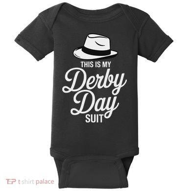 This Is My Derby Day Suit Funny Fedora Style Baby Bodysuit