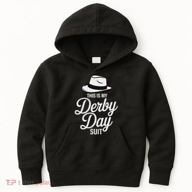 This Is My Derby Day Suit Funny Fedora Style Kids Hoodie