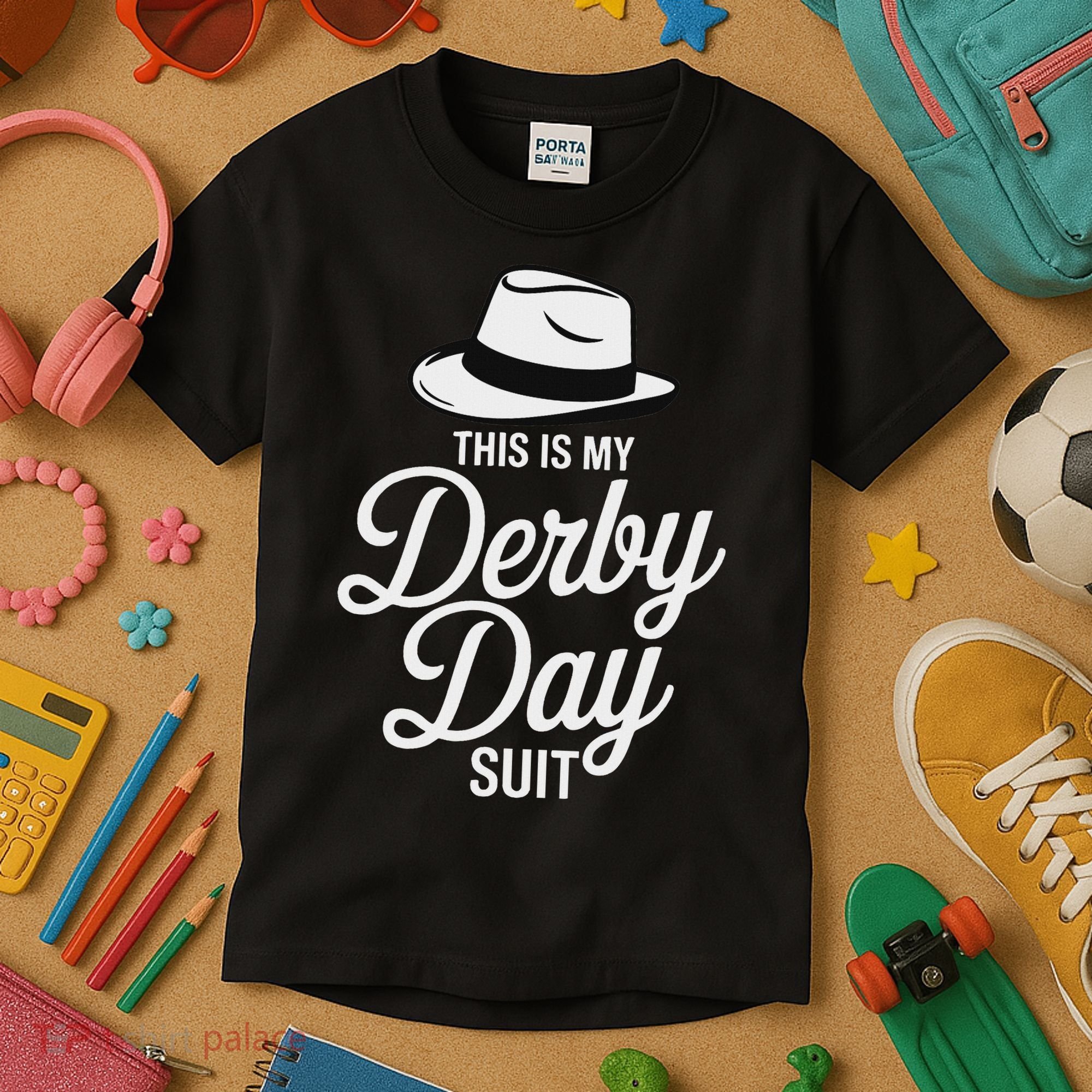 This Is My Derby Day Suit Funny Fedora Style Kids T-Shirt