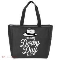 This Is My Derby Day Suit Funny Fedora Style Tote Bag thumb 0
