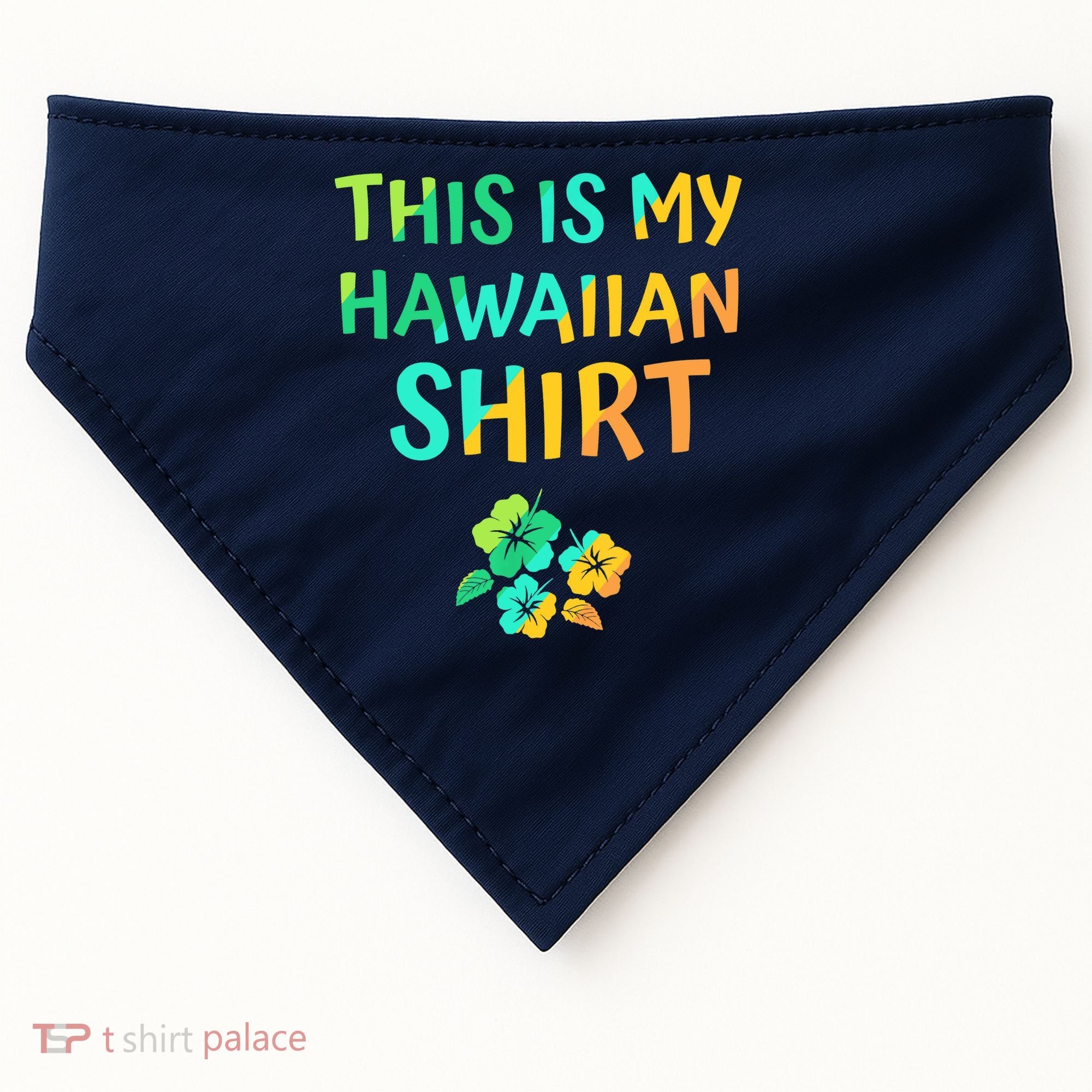 This Is My Hawaiian Tropical Luau Costume Party Hawaii USA-Made Doggie Bandana