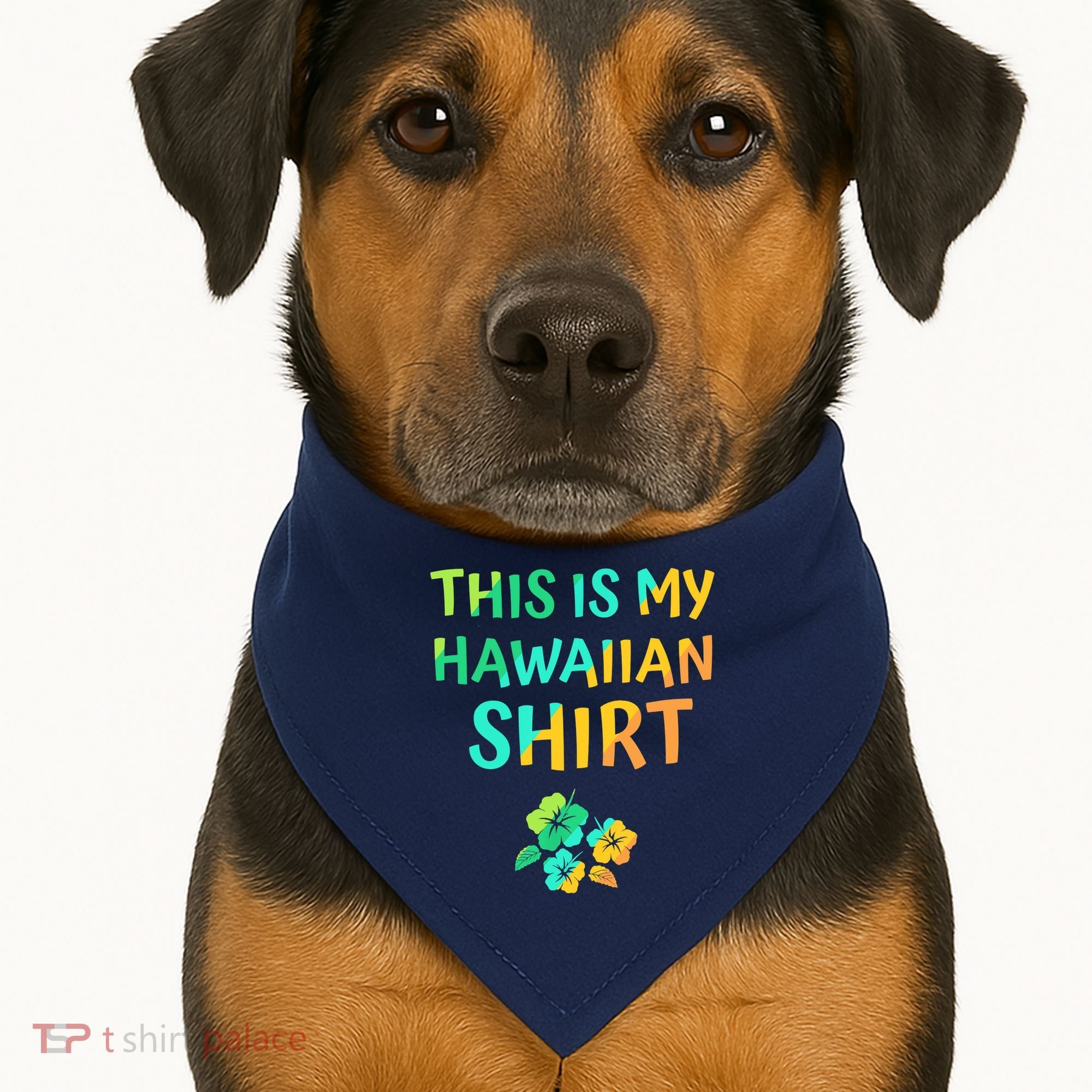This Is My Hawaiian Tropical Luau Costume Party Hawaii USA-Made Doggie Bandana