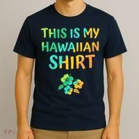 This Is My Hawaiian Tropical Luau Costume Party Hawaii T-Shirt thumb 3