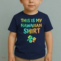 This Is My Hawaiian Tropical Luau Costume Party Hawaii Toddler T-Shirt thumb 2