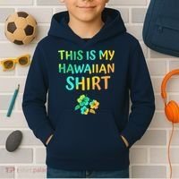 This Is My Hawaiian Tropical Luau Costume Party Hawaii Kids Hoodie thumb 2