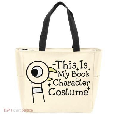 This Is My Book Character Costume Tote Bag