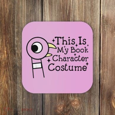This Is My Book Character Costume Coaster