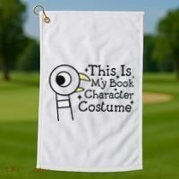 This Is My Book Character Costume Golf Towel thumb 1