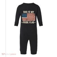 This Is My Pride Flag USA American Infant Fleece One Piece thumb 0