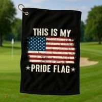 This Is My Pride Flag USA American Golf Towel thumb 1