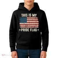 This Is My Pride Flag USA American Kids Hoodie thumb 4