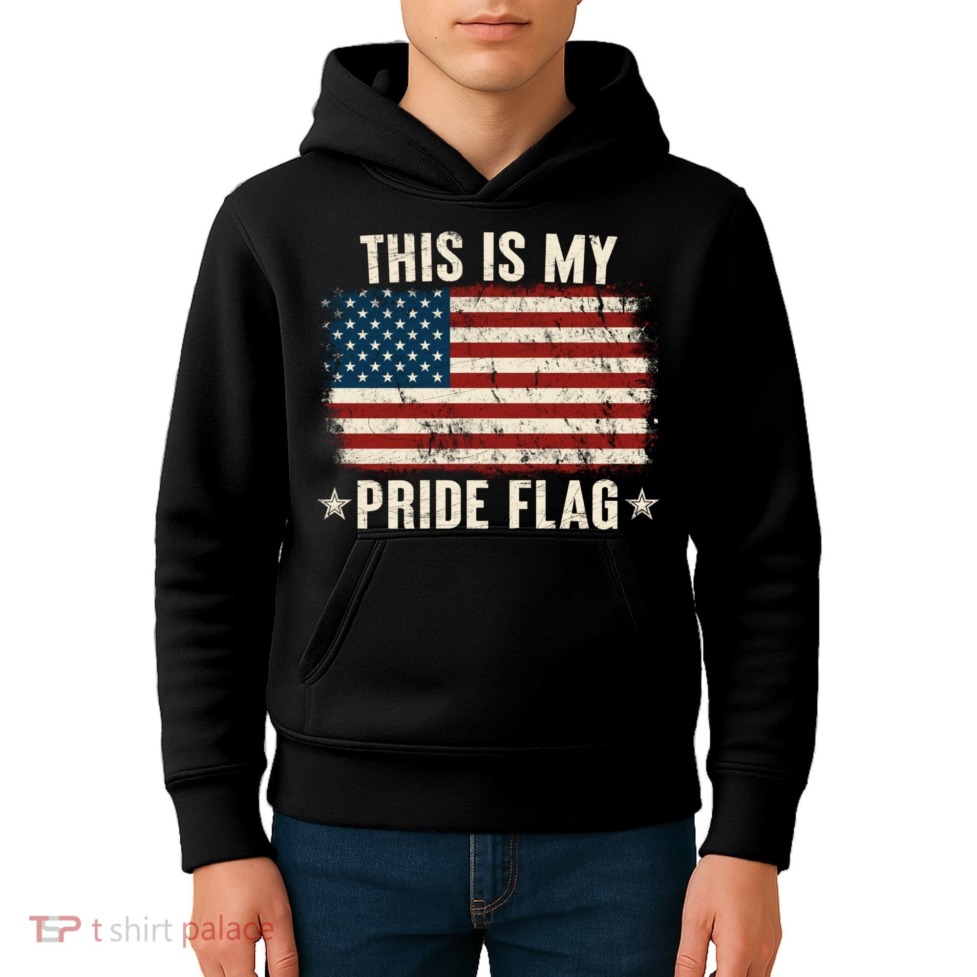 This Is My Pride Flag USA American Kids Hoodie