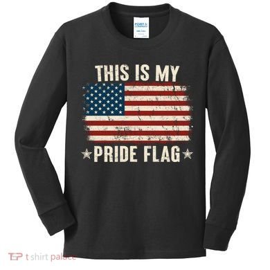 This Is My Pride Flag USA American Kids Long Sleeve Shirt