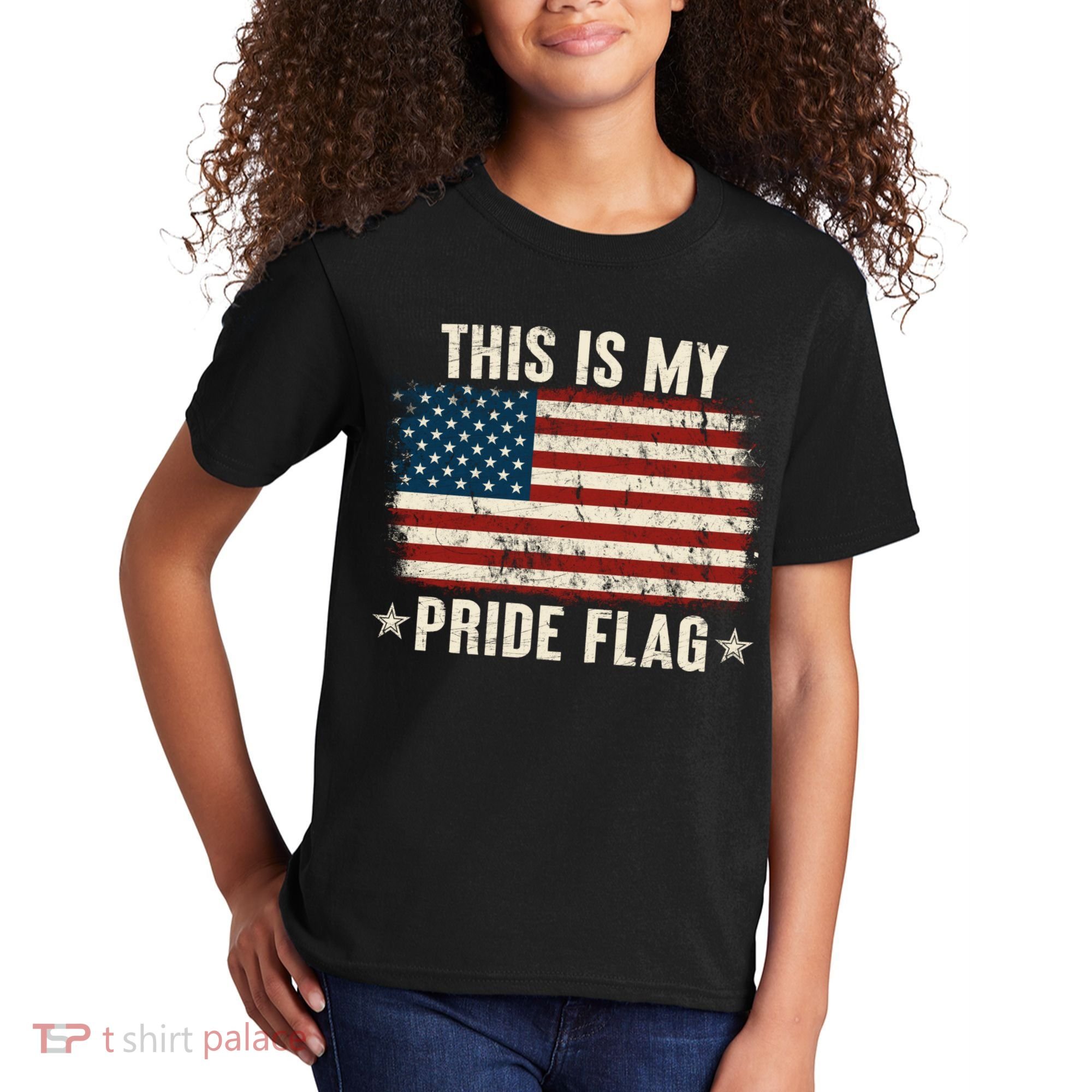 This Is My Pride Flag USA American Kids T-Shirt