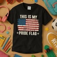 This Is My Pride Flag USA American Kids T-Shirt thumb 3