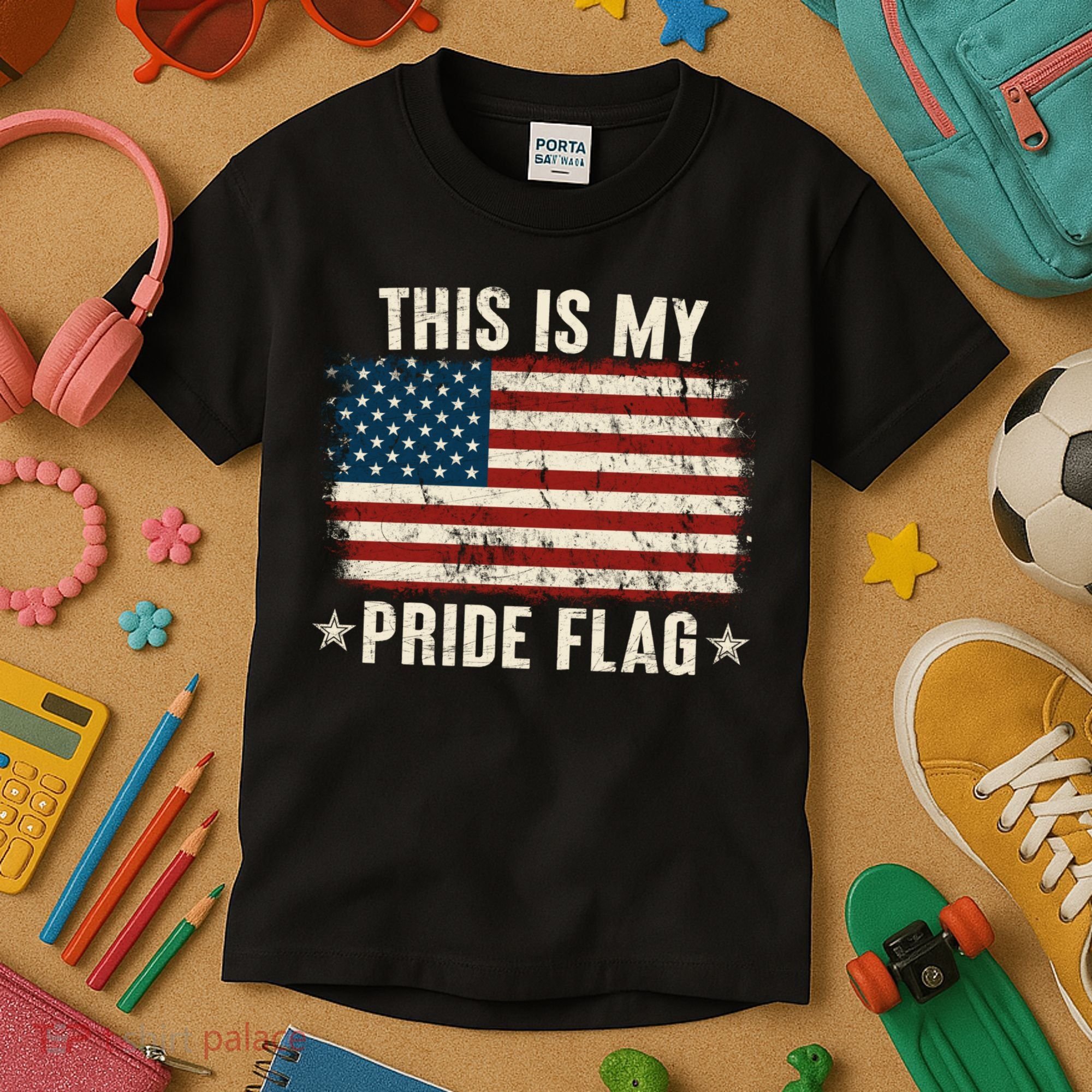 This Is My Pride Flag USA American Kids T-Shirt