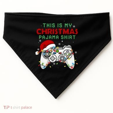This Is My Christmas Pajama Video Game Controller USA-Made Doggie Bandana