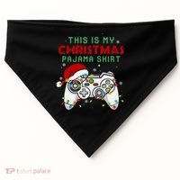 This Is My Christmas Pajama Video Game Controller USA-Made Doggie Bandana thumb 0