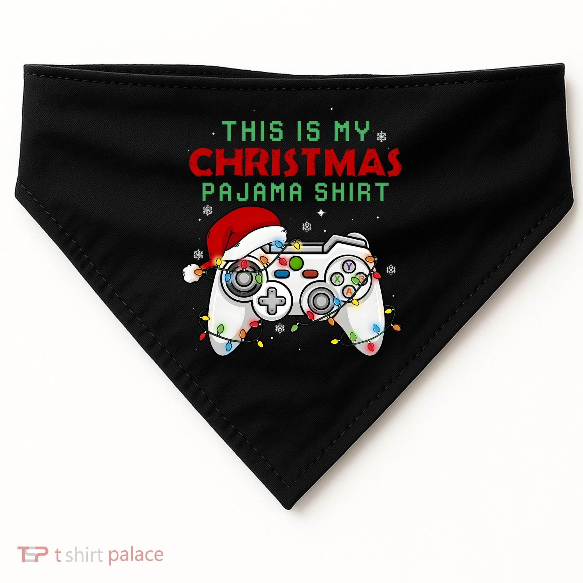This Is My Christmas Pajama Video Game Controller USA-Made Doggie Bandana