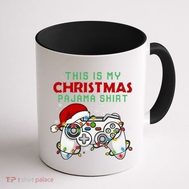 This Is My Christmas Pajama Video Game Controller Coffee Mug back