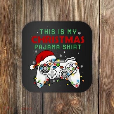 This Is My Christmas Pajama Video Game Controller Coaster