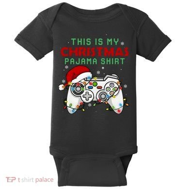 This Is My Christmas Pajama Video Game Controller Baby Bodysuit