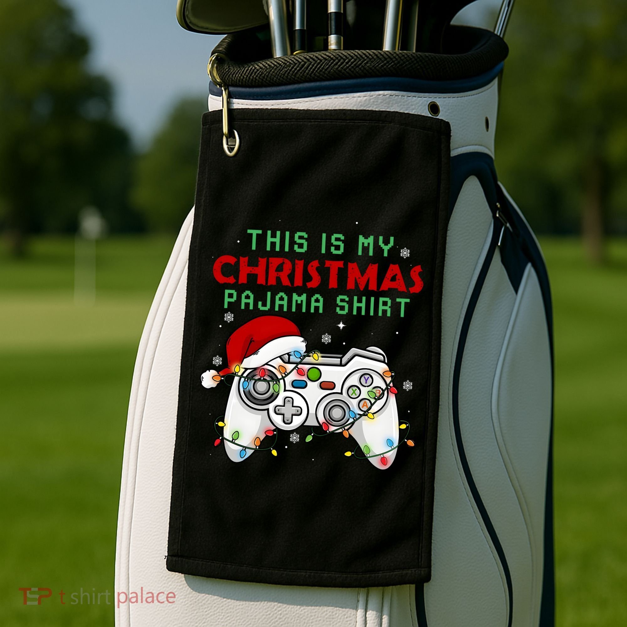 This Is My Christmas Pajama Video Game Controller Golf Towel