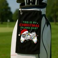 This Is My Christmas Pajama Video Game Controller Golf Towel thumb 2